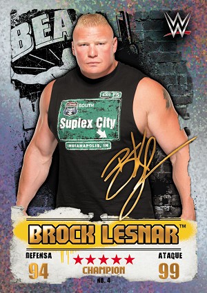 Brock Lesnar Carta campeón Topps NXT Takeover
