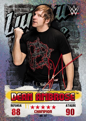 Dean Ambrose Carta campeón Topps NXT Takeover