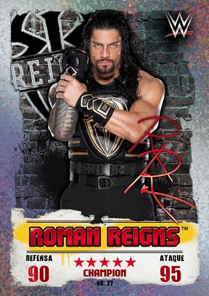 Roman Reigns Carta campeón Topps NXT Takeover