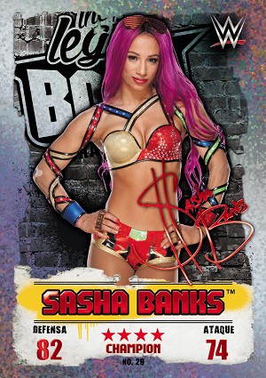 Sasha Banks Carta campeón Topps NXT Takeover