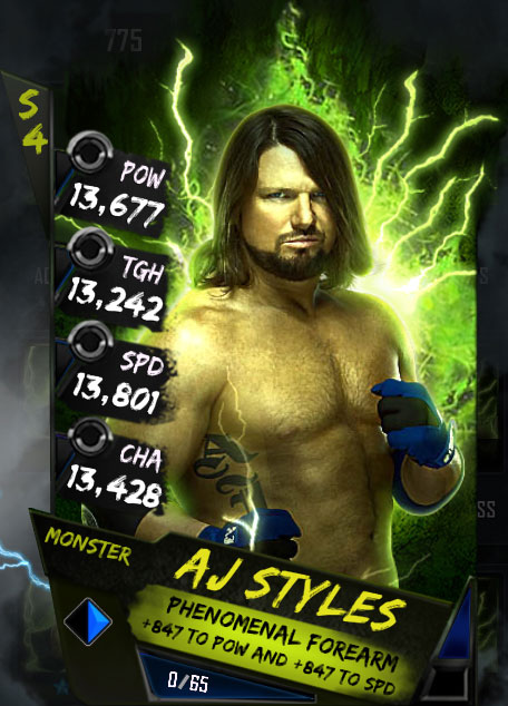 WWE Supercard AJ Styles Monstruo
