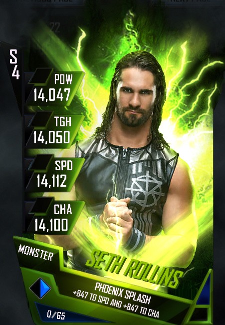 WWE Supercard Seth Rollins Monster Temporada 4
