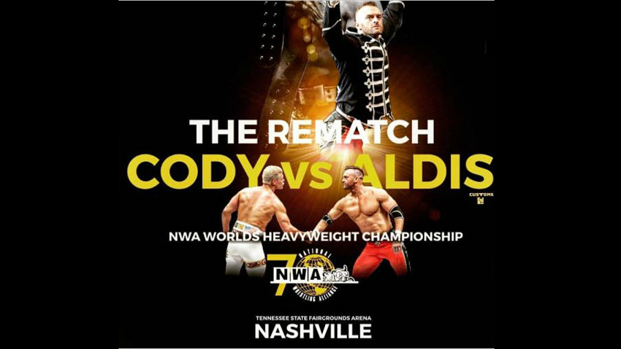 Cody y Nick Aldis se enfrentarÃ¡n en un combate de dos a tres caÃ­das por el tÃ­tulo mundial de NWA